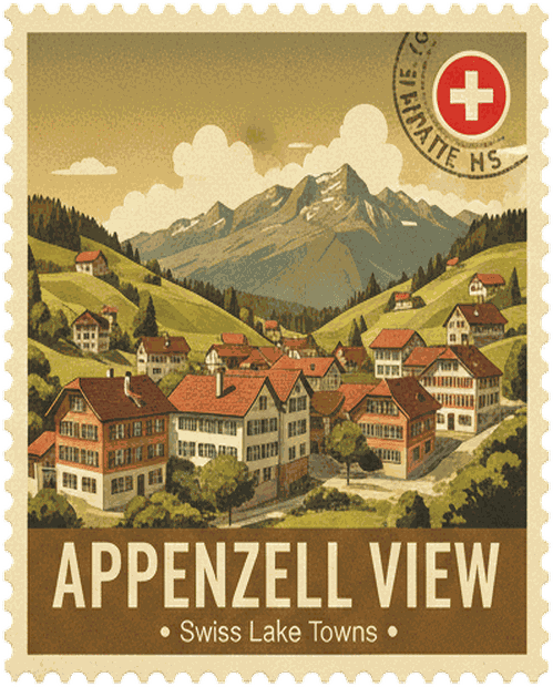 Appenzell View stamp