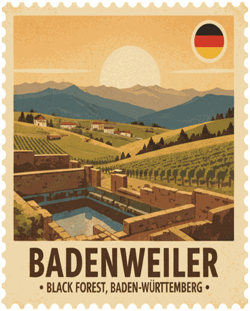 Badenweiler vintage travel stamp