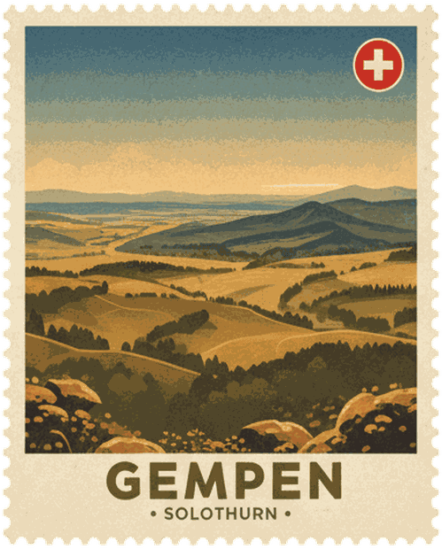 Balsthal vintage travel stamp