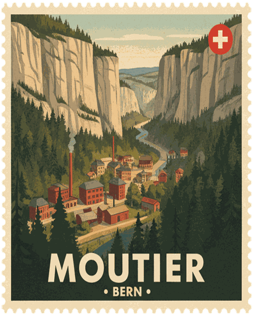 Bantiger vintage travel stamp