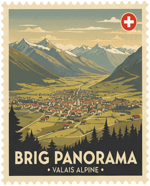 Brig Panorama stamp