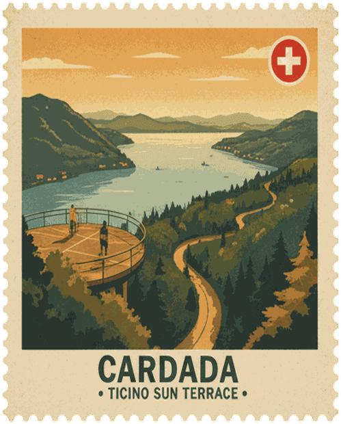 Cardada vintage travel stamp