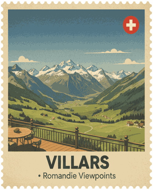 Engelberg vintage travel stamp