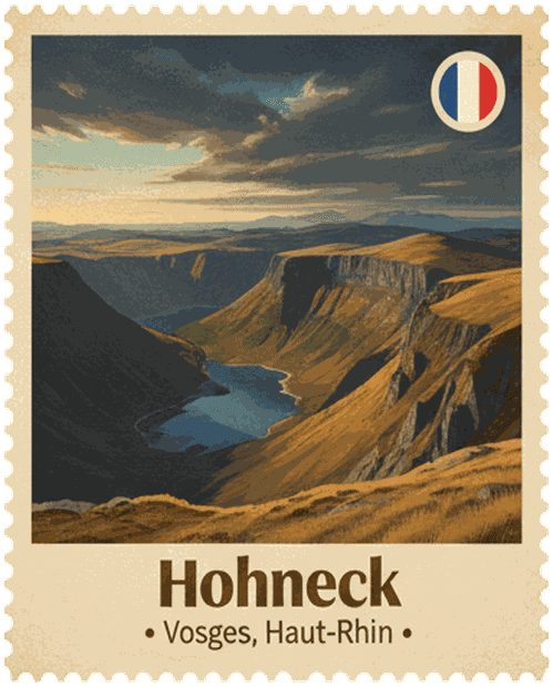 Hohneck vintage travel stamp