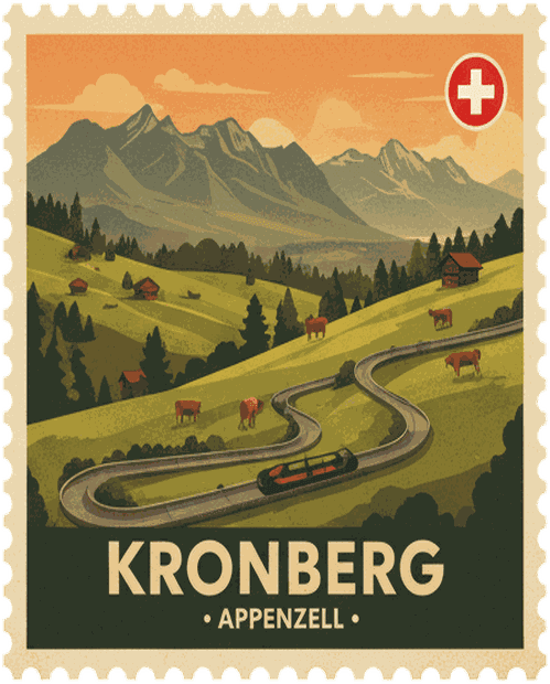 Kronberg vintage travel stamp