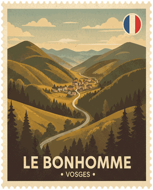 Markstein vintage travel stamp