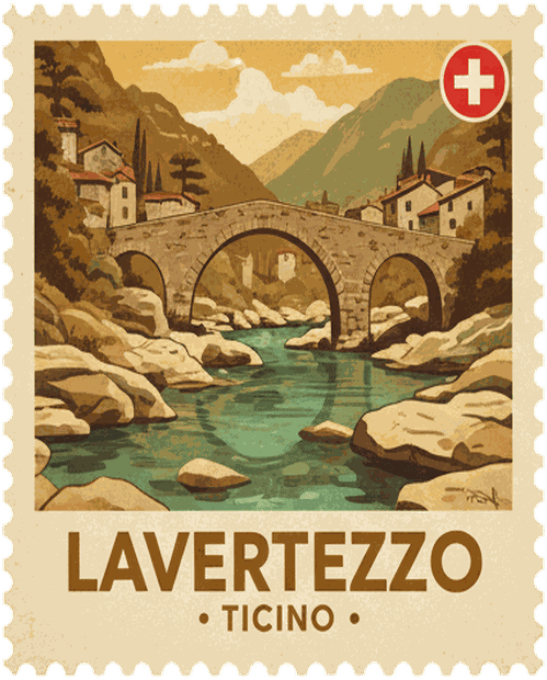 Mendrisio vintage travel stamp