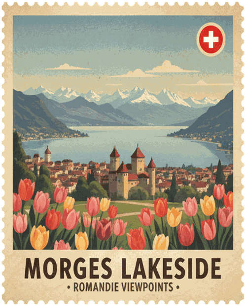 Morges Lakeside stamp
