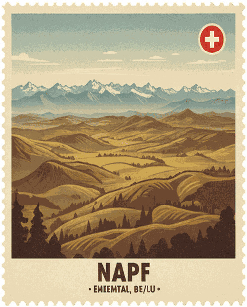 Napf vintage travel stamp