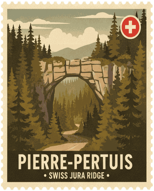 Passwang vintage travel stamp