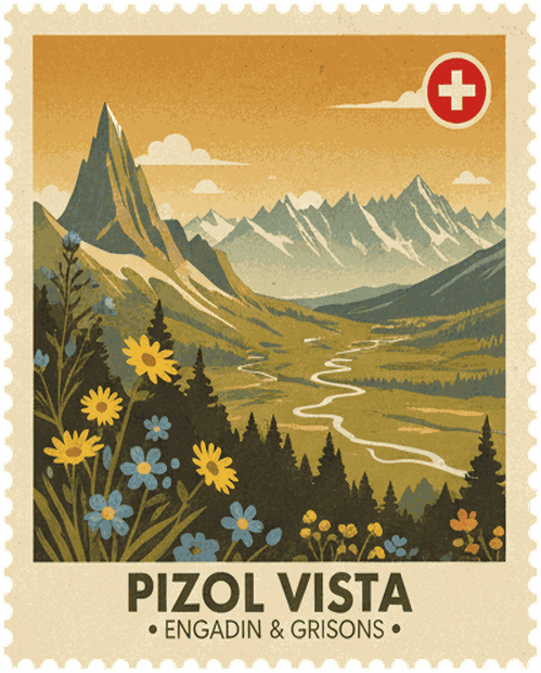 Pontresina View stamp