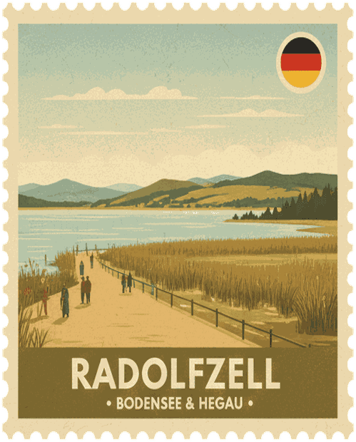Radolfzell vintage travel stamp