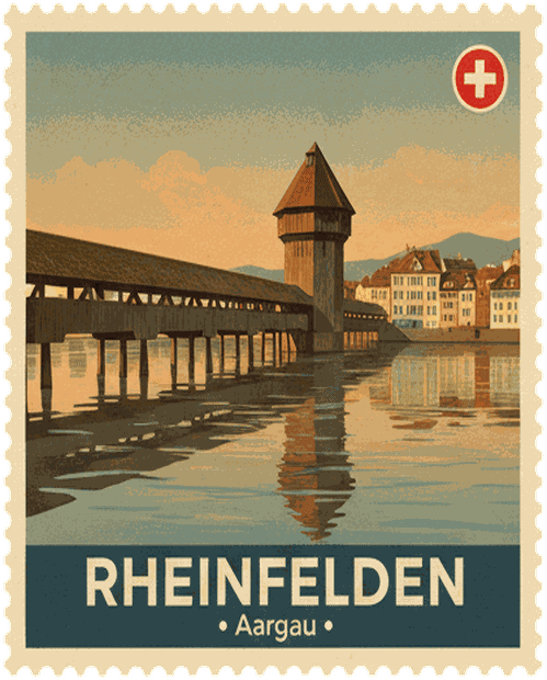 Rheinfelden vintage travel stamp