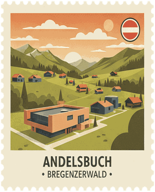 Schwarzenberg vintage travel stamp