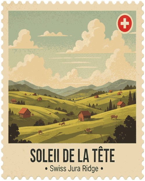Soleil de la Tête vintage travel stamp
