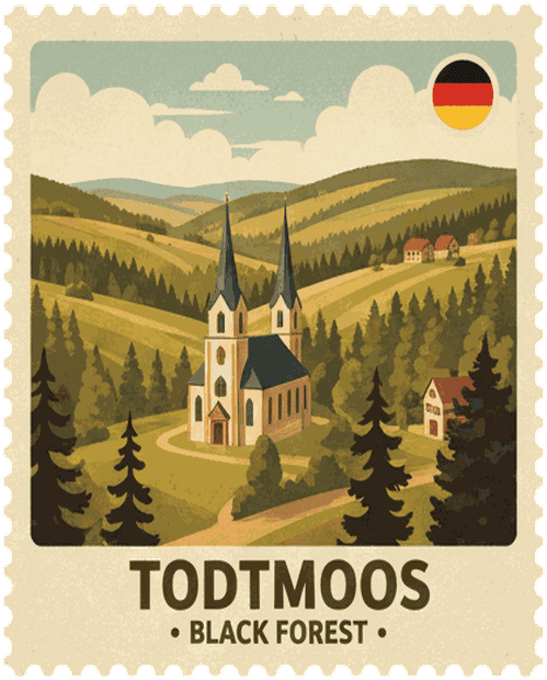 Todtmoos vintage travel stamp