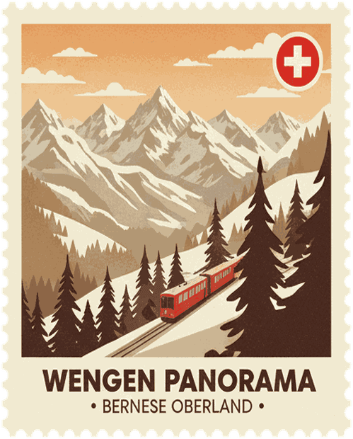 Wengen Panorama stamp