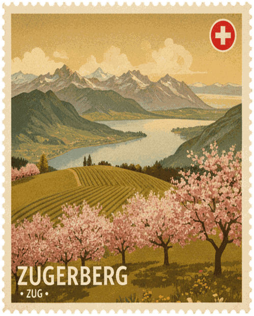 Wildspitz vintage travel stamp